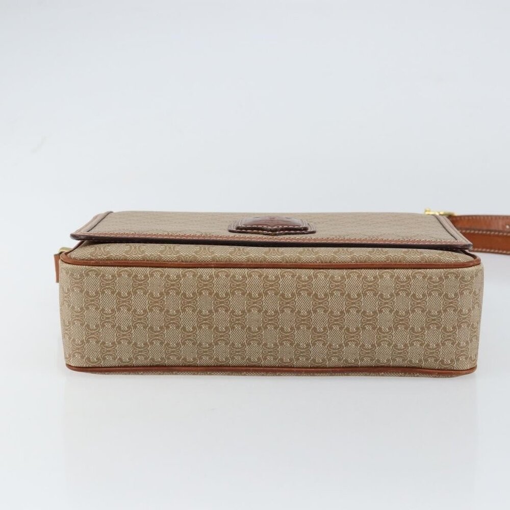 Authentic CELINE Macadam Canvas Shoulder Bag PVC Beige Gold - Picture 16 of 16
